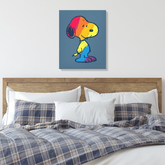 Rainbow Snoopy Leinwanddruck (Insitu (Schlafzimmer))