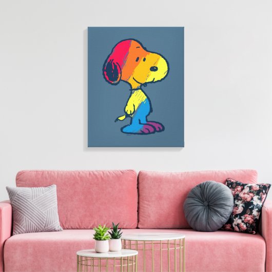 Rainbow Snoopy Leinwanddruck (Insitu (Wohnzimmer))