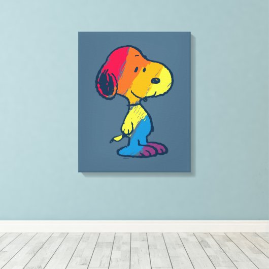 Rainbow Snoopy Leinwanddruck (Insitu (Holzboden))