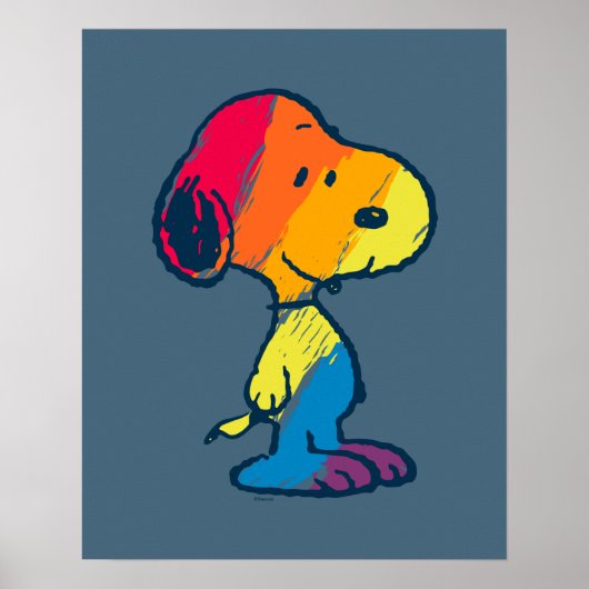 Rainbow Snoopy Poster (Vorne)