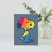 Rainbow Snoopy Postkarte (Stehend Vorderseite)