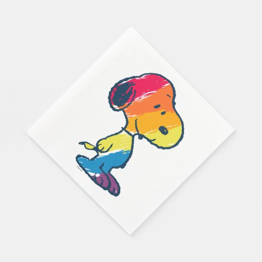 Rainbow Snoopy Serviette (Ecke)