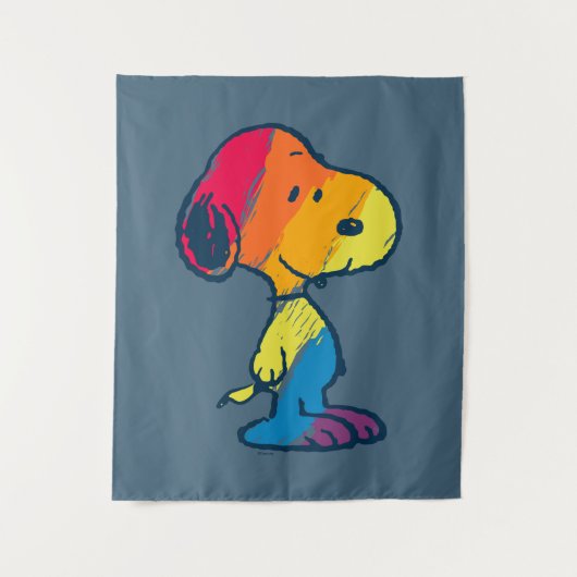 Rainbow Snoopy Wandteppich (Vorderseite)