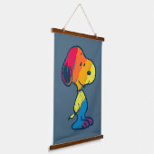 Rainbow Snoopy Wandteppich Mit Holzrahmen (Gewinkelt)
