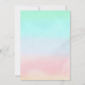 Rainbow Snow Con Wasserfarbe Einladung (Rückseite)