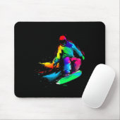Rainbow Snowboard Slide Mousepad (Mit Mouse)