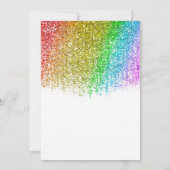 Rainbow Snowcone Glitzer Funkelnd Brautparty Einladung (Rückseite)