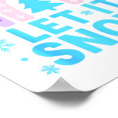 Rainbow Snowflake Christmas Winter Day Suprter Let Poster (Ecke)