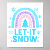 Rainbow Snowflake Christmas Winter Day Suprter Let Poster (Vorne)