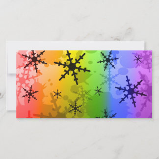 Rainbow Snowflake Feiertagskarte