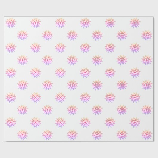 Rainbow Snowflake Geschenkpapier (Flach)