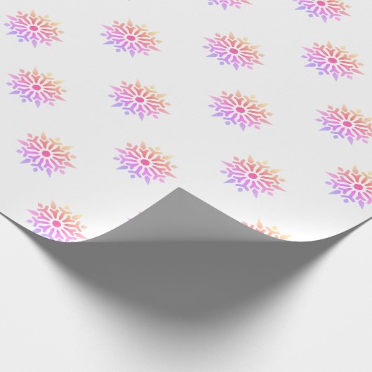 Rainbow Snowflake Geschenkpapier (Ecke)