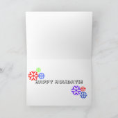 Rainbow Snowflake Holiday Feiertagskarte (Innenseite)