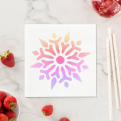 Rainbow Snowflake Serviette (Beispiel)