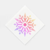 Rainbow Snowflake Serviette (Ecke)