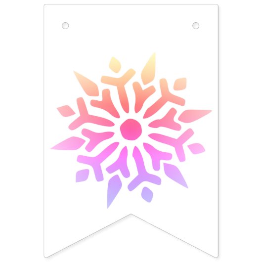 Rainbow Snowflake Wimpelkette (Zweite Fahne)
