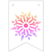 Rainbow Snowflake Wimpelkette (Erste Fahne)