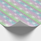 Rainbow Snowflakes Geometrisches Wrapping Paper Geschenkpapier (Ecke)