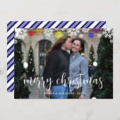 Rainbow Snowflakes LGBT Frohe Weihnachten Foto (Vorne/Hinten)