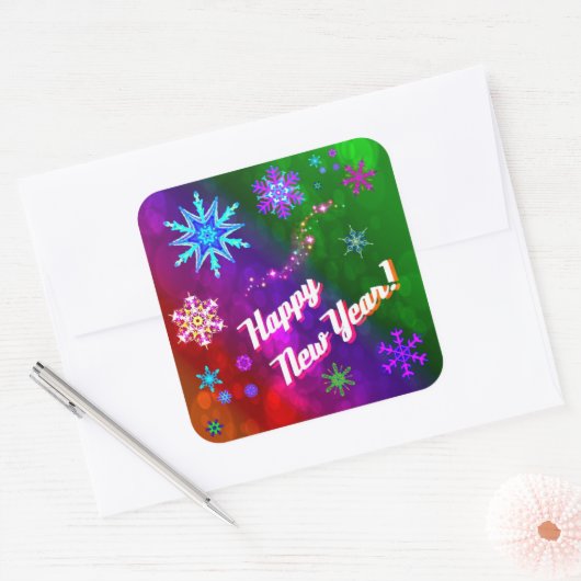 Rainbow Snowflakes Sticker (Umschlag)