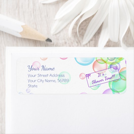 Rainbow Soap Bubbles Baby Dusche (Insitu)