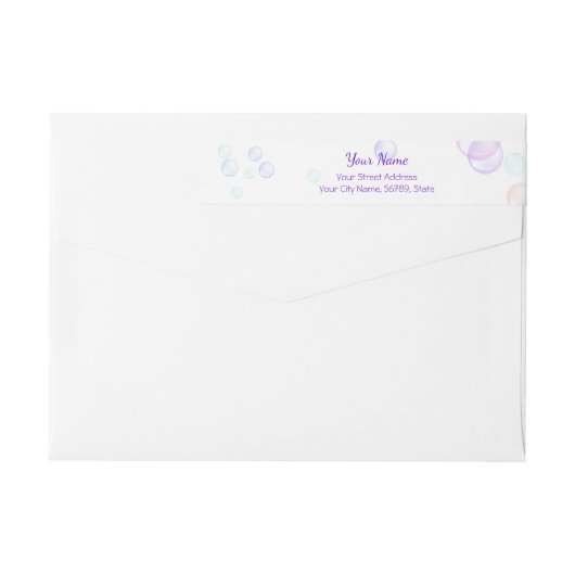 Rainbow Soap Bubbles Baby Dusche (Rückseite)