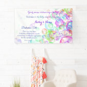 Rainbow Soap Bubbles Baby Dusche Banner (Insitu)