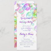 Rainbow Soap Bubbles Baby Dusche Einladung (Vorne/Hinten)