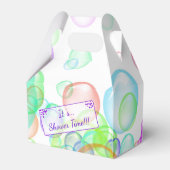 Rainbow Soap Bubbles Baby Dusche Geschenkschachtel (Rückseite)