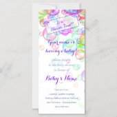 Rainbow Soap Bubbles Baby Dusche Magneteinladung (Vorderseite)