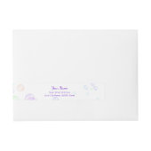 Rainbow Soap Bubbles Baby Dusche Rundum-Adressaufkleber (Vorderseite)