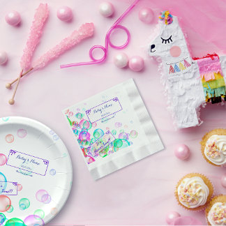 Rainbow Soap Bubbles Baby Dusche Serviette