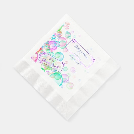 Rainbow Soap Bubbles Baby Dusche Serviette (Ecke)