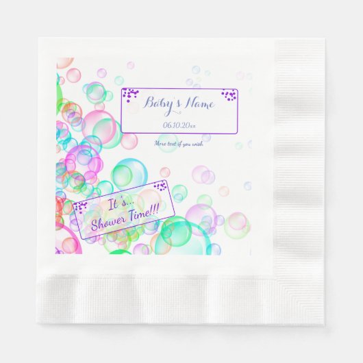 Rainbow Soap Bubbles Baby Dusche Serviette (Vorderseite)