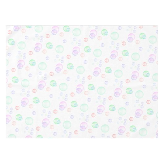 Rainbow Soap Bubbles Baby Dusche Tischdecke (Vorderseite (Horizontal))