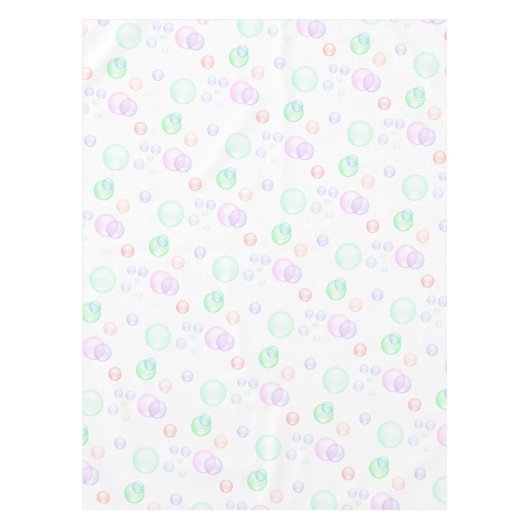 Rainbow Soap Bubbles Baby Dusche Tischdecke (Vorderseite)