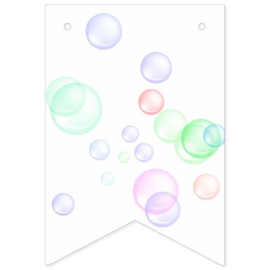 Rainbow Soap Bubbles Baby Dusche Wimpelkette (Erste Fahne)