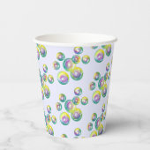 Rainbow Soap Bubbles Bubble Wand Sommerlicher Spaß Pappbecher (Rückseite)