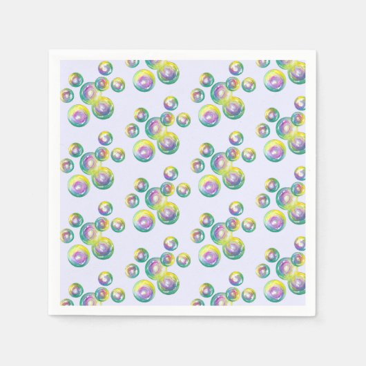 Rainbow Soap Bubbles Bubble Wand Sommerlicher Spaß Serviette (Vorderseite)