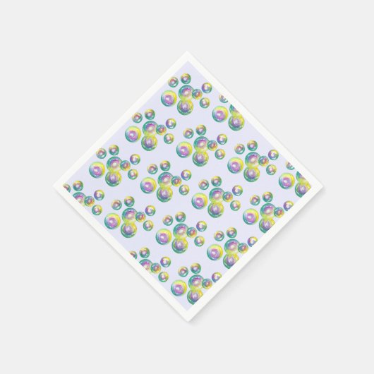 Rainbow Soap Bubbles Bubble Wand Sommerlicher Spaß Serviette (Ecke)