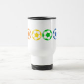 Rainbow Soccer Balls Reisebecher (Mittel)