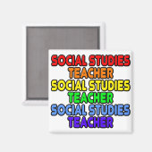 Rainbow Social Studies Lehrer Magnet (Vorderseite/Rückseite)
