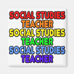 Rainbow Social Studies Lehrer Magnet