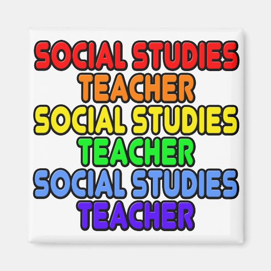 Rainbow Social Studies Lehrer Magnet (Vorne)