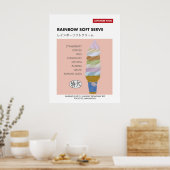 Rainbow Soft Serve, Nakano Broadway Tokyo Japan Poster (Küche)