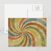 Rainbow Soft Wirbel Muster Personalisiert Postkarte (Vorne/Hinten)