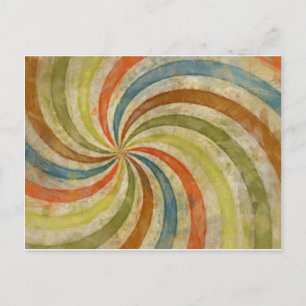 Rainbow Soft Wirbel Muster Personalisiert Postkarte