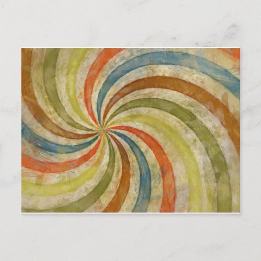 Rainbow Soft Wirbel Muster Personalisiert Postkarte (Vorderseite)
