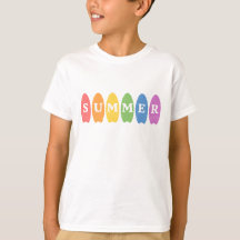 Rainbow Sommer Surfboard Kinder T-Shirt