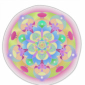 Rainbow Song Mandala Aufkleber (Vorderseite)
